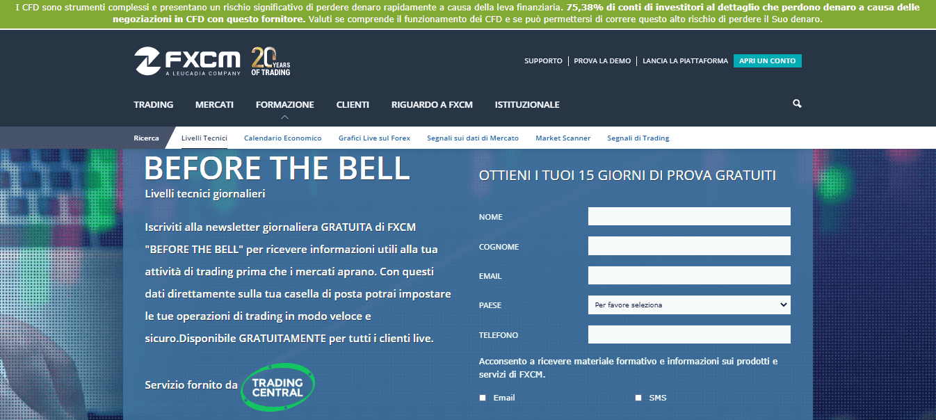 La newsletter giornaliera di analisi tecniche di FXCM La newsletter giornaliera di analisi tecniche di FXCM